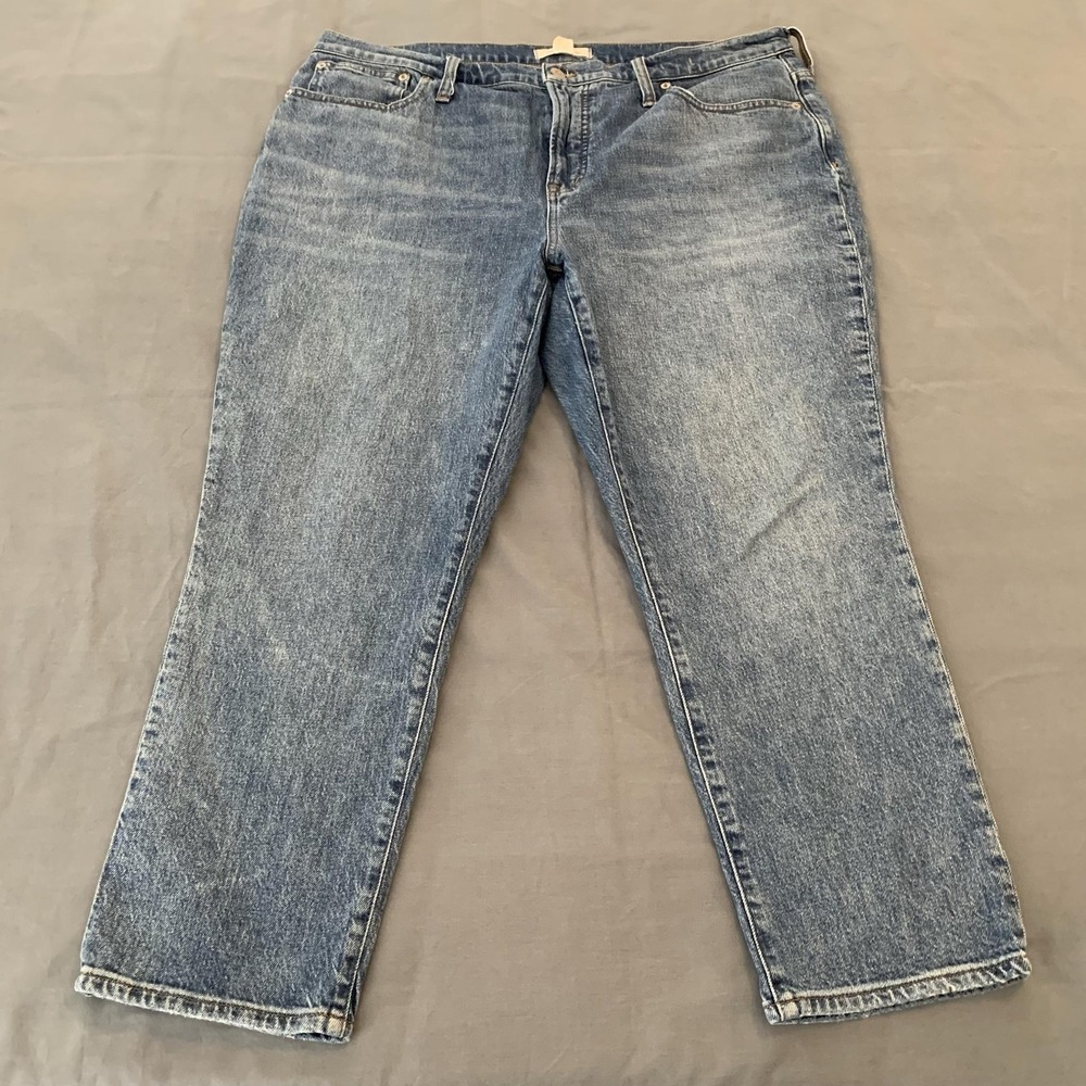 Madewell The Perfect Vintage‎ Jeans Womens 33P Petite Blue High Rise Straight